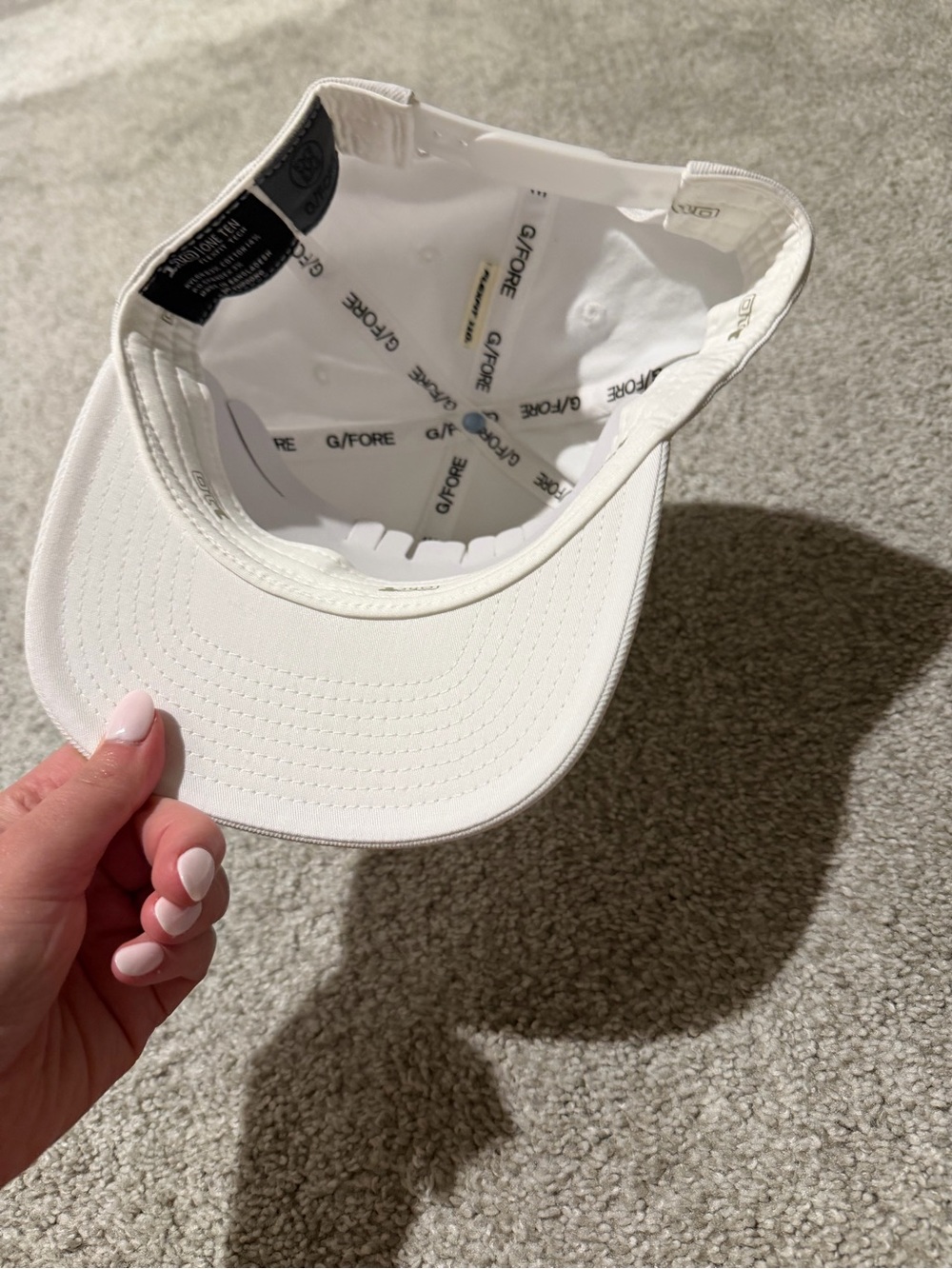 G/FORE No 1 Cares Patch Stretch Twill Snapback Golf Hat - Snow - Picture 4 of 7